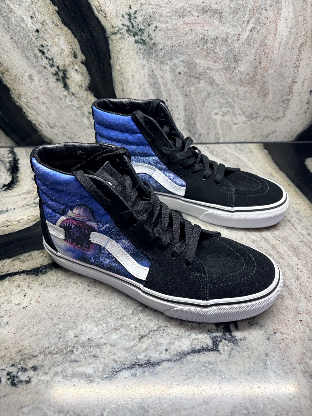 Vans x Discovery Shark Week Sk8-Hi Shark Print High Tops Women’s 7.5